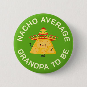 Grandpa To Be Funny Pun Custom Baby Shower Party Button