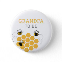 Grandpa To Be Honey Bee Baby Shower Button