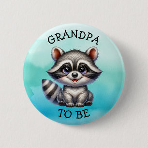 Grandpa To Be   Woodland Creatures Baby Shower Button