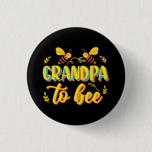 Grandpa To Bee Bumble Bee Baby Shower Button