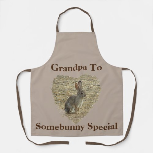 Grandpa to Somebunny Special Adorable Bunny Apron
