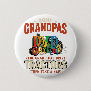Grandpa Tractor Vintage Farm Nap Shirt Design_1 Button
