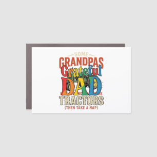 Grandpa Tractor Vintage Farm Nap Shirt Design_1 Car Magnet