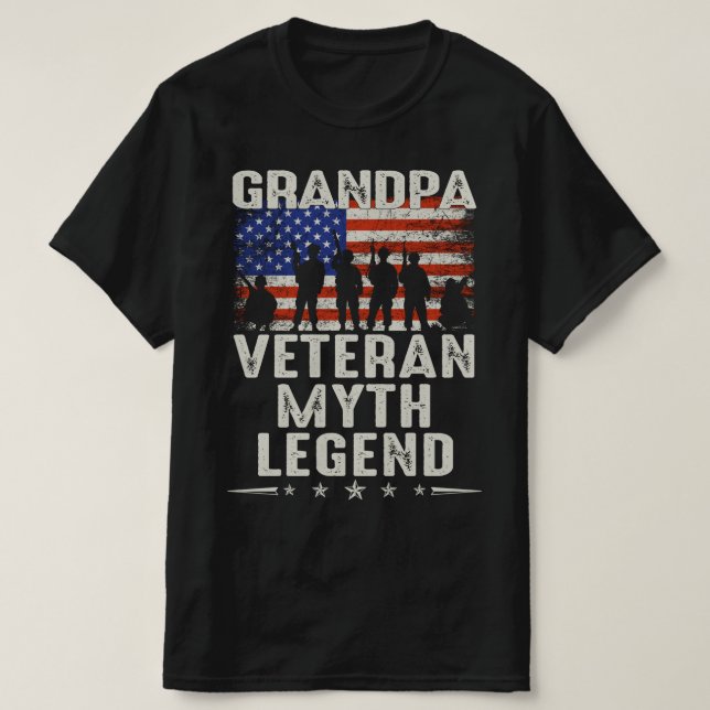 grandpa veteran myth legend T-Shirt (Design Front)