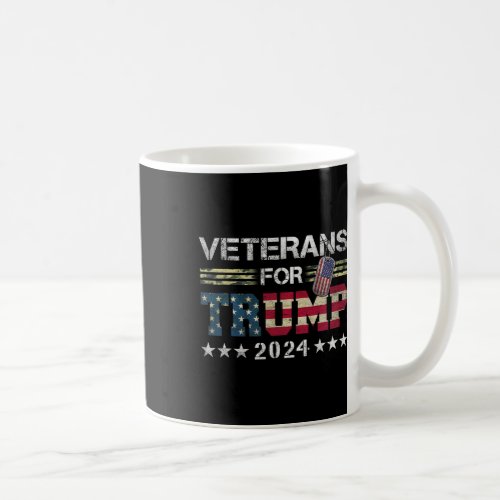 Grandpa Veterans For Trump 2024 American Flag Camo Coffee Mug