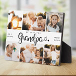 Grandpa We Love you Hearts Modern 6 Photo Collage Plaque<br><div class="desc">We love you Grandpa! Cute,  modern custom family photo collage plaque to show grandpa how much he's loved. We love this hand lettered script design with heart flourishes,  making this a heartfelt keepsake gift for a beloved grandparent. Personalize with 12 favorite pictures and your personal message and names.</div>