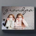 Grandpa We Love You Personalized Photo Plaque<br><div class="desc">Capture your best memories with your grandpa forever with our beautiful plaques. These frames are the perfect way to display your favorite  photos with your grandpa and they make a great gift for Father’s Day,  Christmas,  Valentine's Day,  holidays or his birthday.</div>