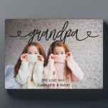 Grandpa We Love You Personalized Photo Plaque<br><div class="desc">Capture your best memories with your grandpa forever with our beautiful plaques. These frames are the perfect way to display your favorite  photos with your grandpa and they make a great gift for Father’s Day,  Christmas,  Valentine's Day,  holidays or his birthday.</div>
