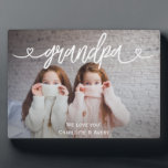 Grandpa We Love You Personalized Photo Plaque<br><div class="desc">Capture your best memories with your grandpa forever with our beautiful plaques. These frames are the perfect way to display your favorite  photos with your grandpa and they make a great gift for Father’s Day,  Christmas,  Valentine's Day,  holidays or his birthday.</div>