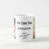Grandpa We Love You Personalized Photos Coffee Mug (Center)