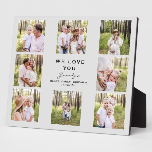 Grandpa We love You Photo Collage Plaque