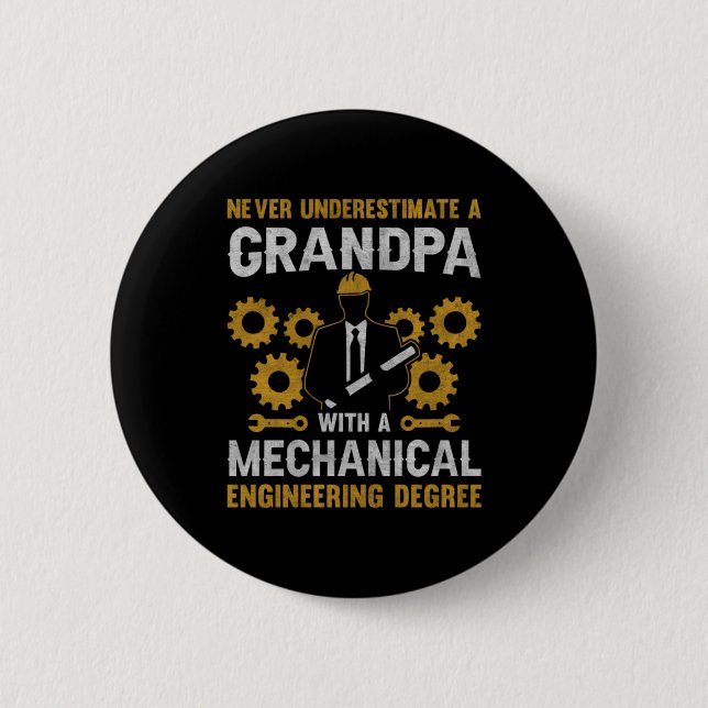 Grandpa With A Mechanical Engineering Button (Front)