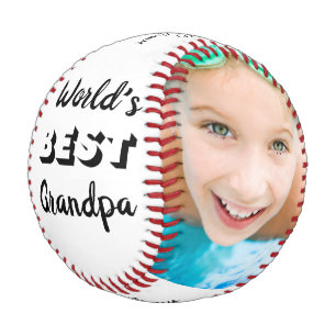 Grandpa   World's Best Personalized Photos Baseball