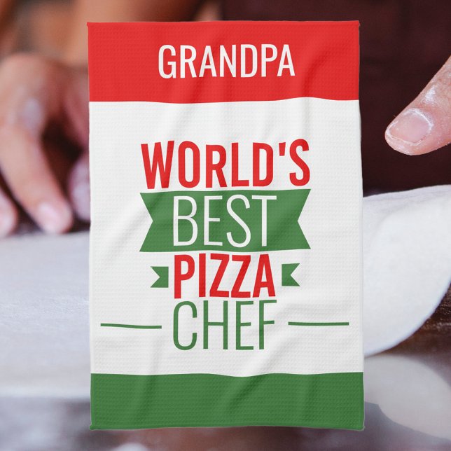 Grandpa -World's Best Pizza Chef Kitchen Towel (Creator Uploaded)