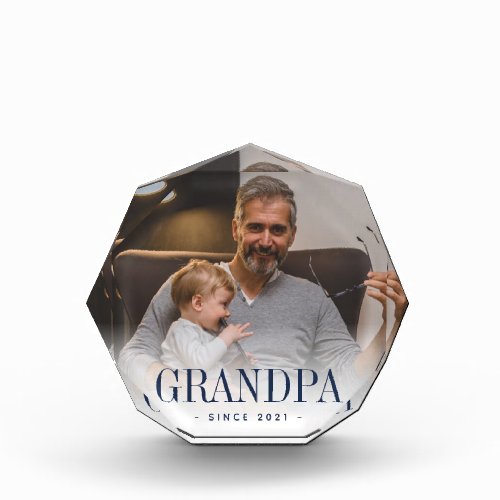 Grandpa Year Established Photo Block