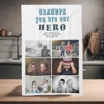 Grandpa you are our Hero 6 Photo Collage Kitchen Towel<br><div class="desc">Grandpa you are our Hero 6 Photo Collage Father`s Day Kitchen Towel. Add 6 photos. A cute grandfather kitchen gift and a sweet keepsake for Father`s Day,  birthday or Christmas.</div>