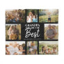 Grandpa You are the Best Modern Photo Collage Fleece Blanket