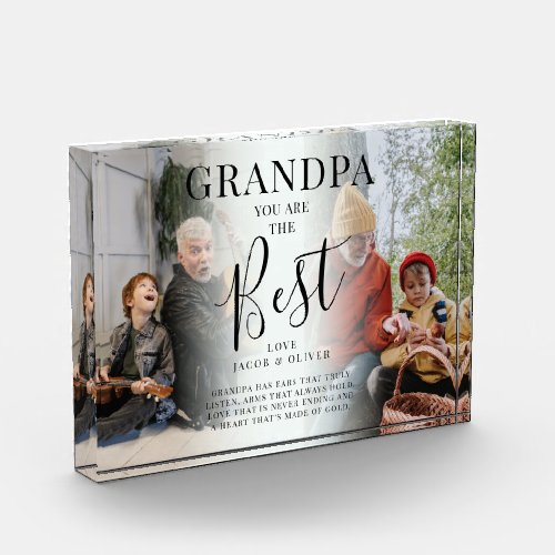 GRANDPA you are the Best Photos Names  Quote Photo Block