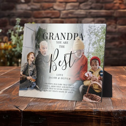 GRANDPA you are the Best Photos Names  Quote Plaque