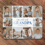 Grandpa Your The Best Photo Mouse Pad<br><div class="desc">Personalized grandfather mousepad featuring a plain white background that can be changed to any color,  10 photos of the grandson/granddaughter,  the saying "your the best grandpa",  and the childrens names.</div>