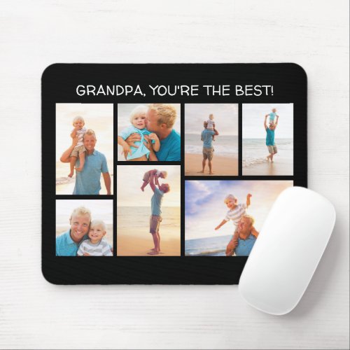 Grandpa Youre the Best 7 Photo Collage Grandchild Mouse Pad