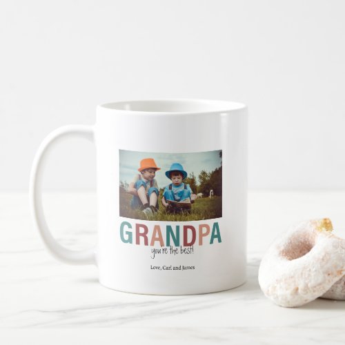 Grandpa Youre the Best Photo Custom Modern  Coffee Mug