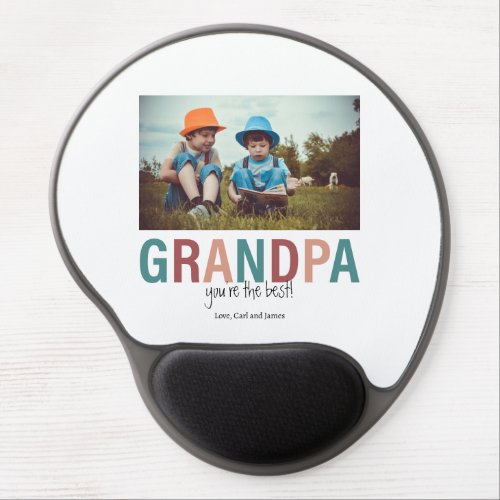 Grandpa Youre the Best Photo Custom Modern  Gel Mouse Pad