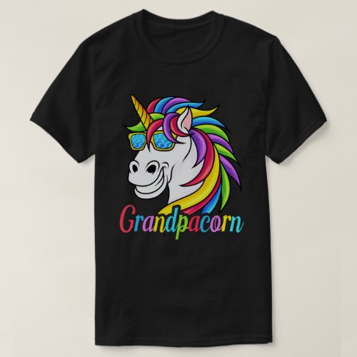 Grandpacorn Funny Unicorn Grandpa Fathers Day Gift T_Shirt