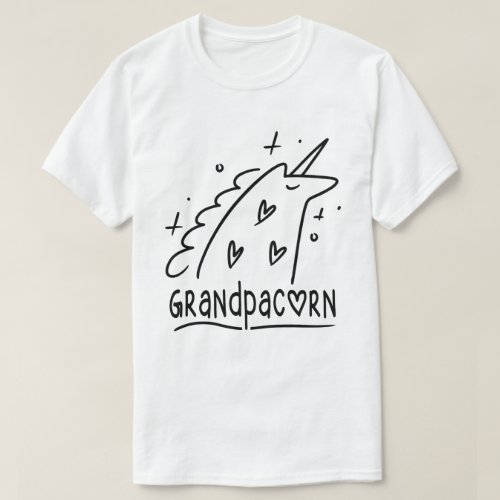 Grandpacorn Funny Unicorn Grandpa Fathers Day Gift T_Shirt