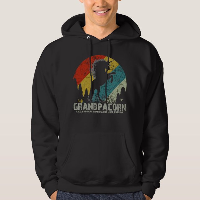 grandpacorn grandpa unciorn hoodie (Front)