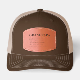 Grandpapa Best Person in the World Leather Patch Hat