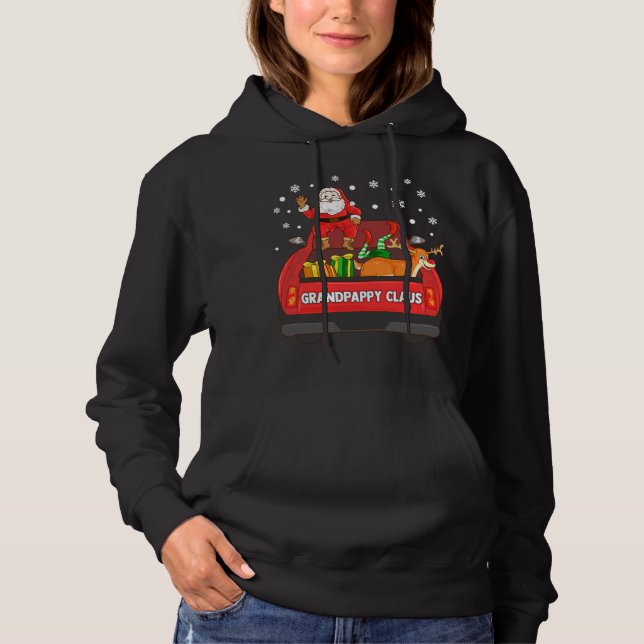 Grandpappy Claus Red Truck Santa Reindeer Elf Chri Hoodie (Front)