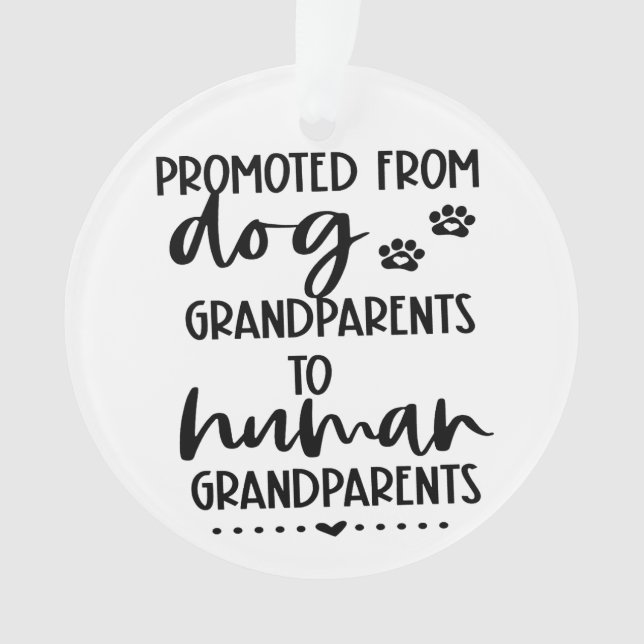 Grandparent Announcement Personalized Christmas  Ornament (Front)