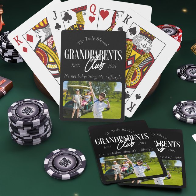 Grandparent Club It's a Lifestyle Funny Poker Cards (Grandparents Club playing cards)