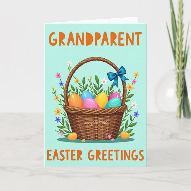 Grandparent Easter Greetings Card (Front)