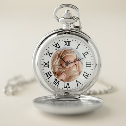 Grandparent Gift _ Personalize with photo Pocket Watch