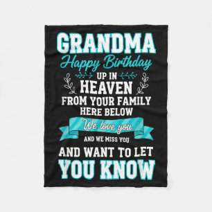 Grandparent memorial grandma happy birthday inGran Fleece Blanket