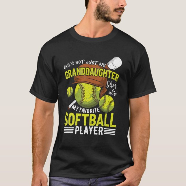 Grandparent Tee Granddaughter My Favorite Softball (Front)