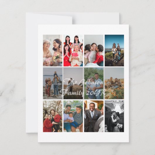 Grandparents 12 Photo Memory Collage Template (Front)