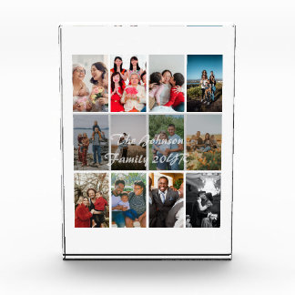 Grandparents 12 Photo Memory Collage Template Acrylic Award