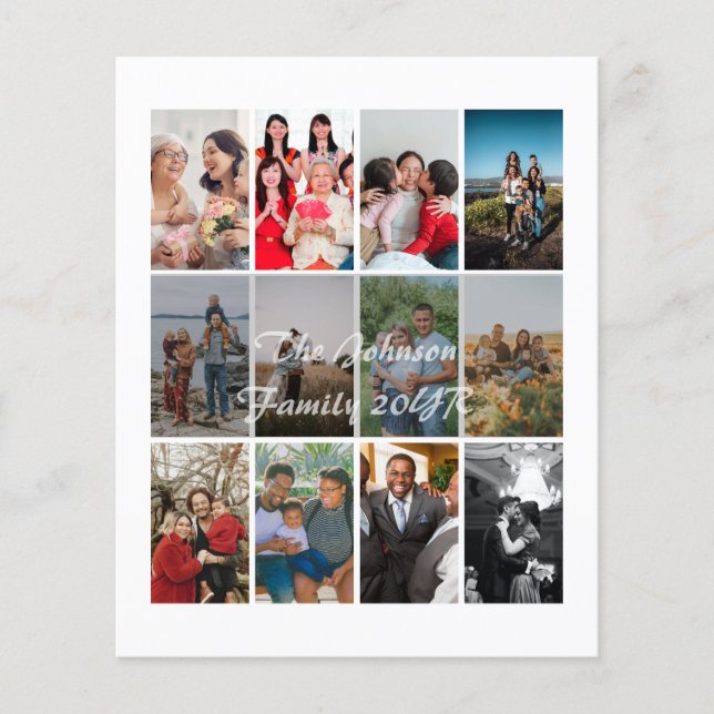 Grandparents 12 Photo Memory Collage Template Flyer (Front)