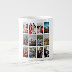 Grandparents 12 Photo Memory Collage Template Giant Coffee Mug