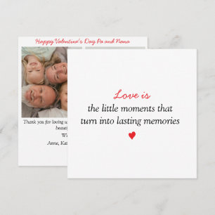 Grandparents 2 Photos Valentine's Day Holiday Card