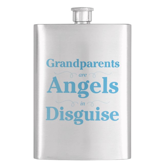 Grandparents are Angels in Disguise Flask (Front)