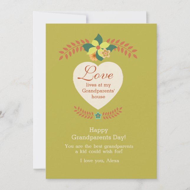 Grandparents Are Special Grandparents Day Card (Front)