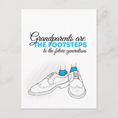 Grandparents are the footsteps to the future gener postcard