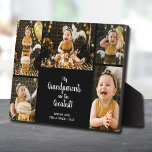 Grandparents are the Greatest Photo Collage Plaque<br><div class="desc">A five photo collage of your child/children, their names and "My Grandparents are the Greatest!" message in chic white lettering on black is put directly on the hardboard panel for a stunningly crisp image with an easy wipe clean surface. Tabletop, on a shelf or desk, this plaque with a built-in...</div>