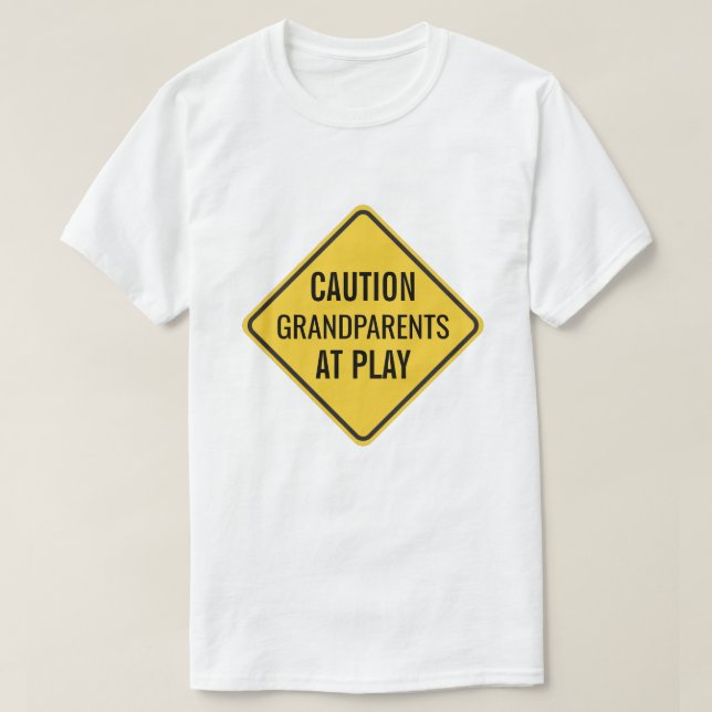 Grandparents at Play Funny T-Shirt (Design Front)
