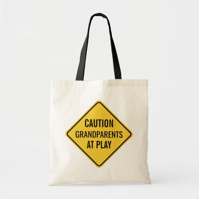 Grandparents at Play Funny Tote Bag (Front)