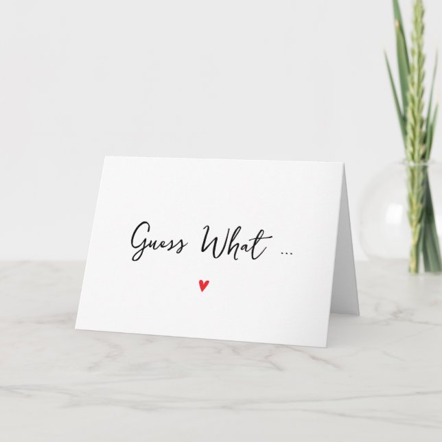Grandparents Baby Announcement And Ultrasound Card (Front)